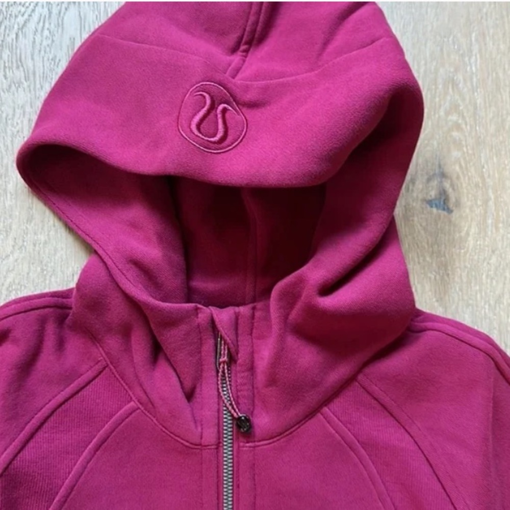 Lululemon Magenta Scuba with Embroidered Logo and Lululemon mental zip